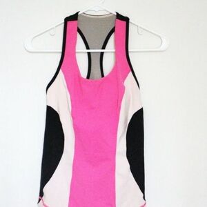 LULULEMON Cardio Kick Tank Pinkelicious / Parfait Pink / Black